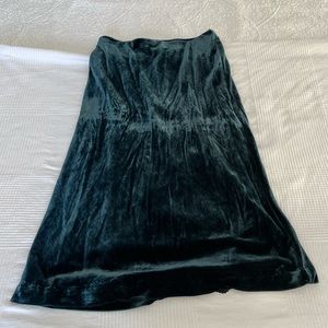 Anthropologie Maeve Velvet Midi Skirt